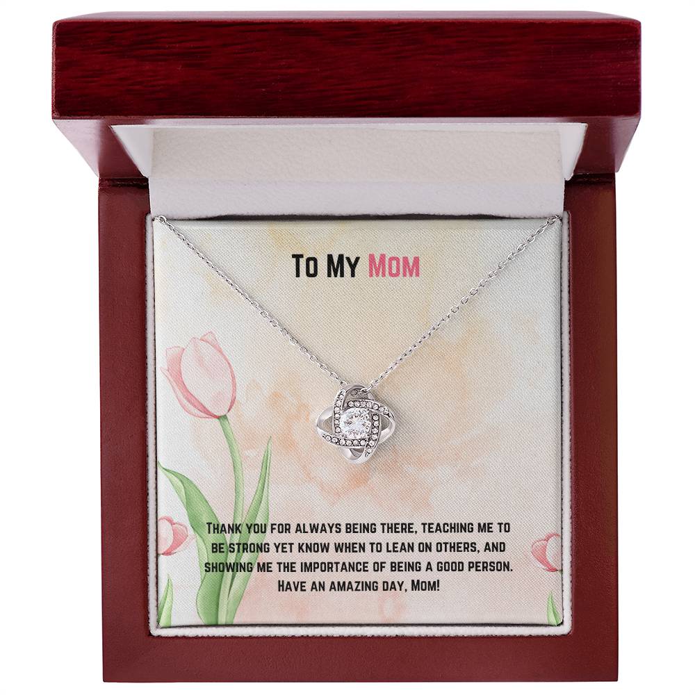 To My Mom-Love Knot Necklace